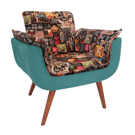 Poltrona Opalla Retrô - Cores, 01 Lugar, Base Palito - Dikaza móveis e decorações Menor preço em Poltrona Opalla Retrô - Cores, 01 Lugar, Base Palito - Dikaza móveis e decorações