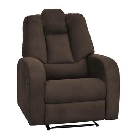 Poltrona Reclinável Montana Suede Marrom Escuro B 256 - Matrix - Doce Lar Decorações Menor preço em Poltrona Reclinável Montana Suede Marrom Escuro B 256 - Matrix - Doce Lar Decorações