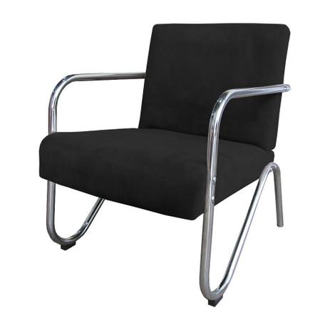 Poltrona Sabrina Decorativa Suede Preto Consultório, Recepção - Decorar Estofados Menor preço em Poltrona Sabrina Decorativa Suede Preto Consultório, Recepção - Decorar Estofados
