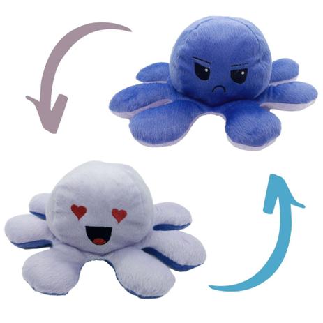 Polvo Feliz/Bravo Reversível Humor Varias Cores Pelúcia 30cm Bipolar - Anjo Ninho Menor preço em Polvo Feliz/Bravo Reversível Humor Varias Cores Pelúcia 30cm Bipolar - Anjo Ninho