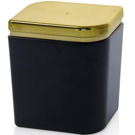 Porta Algodão Cotonete Cromo Pétala Bancada Pia Banheiro OU Preto e Dourado Menor preço em Porta Algodão Cotonete Cromo Pétala Bancada Pia Banheiro OU Preto e Dourado