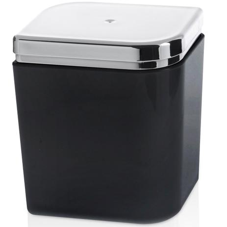 Porta Algodão Cotonete Cromo Pétala Bancada Pia Banheiro OU Preto e Prata Menor preço em Porta Algodão Cotonete Cromo Pétala Bancada Pia Banheiro OU Preto e Prata