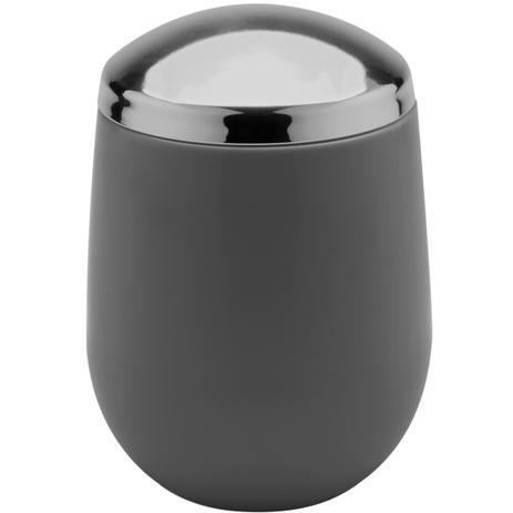 Porta Algodão Cotonete Pote Para Pia Banheiro Bancada Belly Chumbo - Ou Menor preço em Porta Algodão Cotonete Pote Para Pia Banheiro Bancada Belly Chumbo - Ou