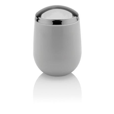 Porta Algodão Cromo Belly Branco Ou Menor preço em Porta Algodão Cromo Belly Branco Ou