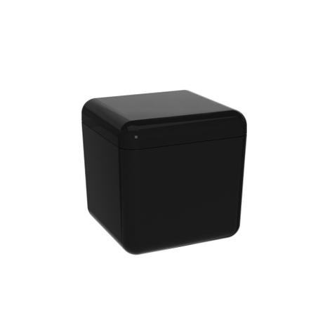 Porta Algodão e Cotonete Cube Preto - Coza - Brinox Menor preço em Porta Algodão e Cotonete Cube Preto - Coza - Brinox