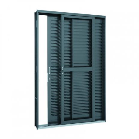 Menor preço em Porta Balcão de Correr Aço Belfort Sasazaki 3 Folhas 217cmx160cmx12cm Primer