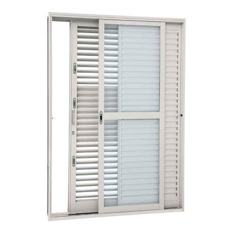 Porta Balcão de Correr Multiflex em Aço 217 x 160 x 16,5 cm 3 Folhas Direita Pratika Sasazaki Menor preço em Porta Balcão de Correr Multiflex em Aço 217 x 160 x 16,5 cm 3 Folhas Direita Pratika Sasazaki