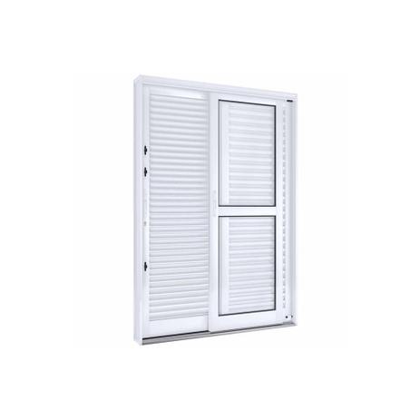 Porta Balcão Lateral Flex de Correr com 3 Folhas Direita Facilità 215x150cm Branca - Lucasa Menor preço em Porta Balcão Lateral Flex de Correr com 3 Folhas Direita Facilità 215x150cm Branca - Lucasa