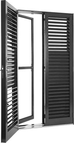 Porta balcão multiflex aço 4 folhas 217x120x16cm abertura central sem vidro - cinza sasazaki Menor preço em Porta balcão multiflex aço 4 folhas 217x120x16cm abertura central sem vidro - cinza sasazaki