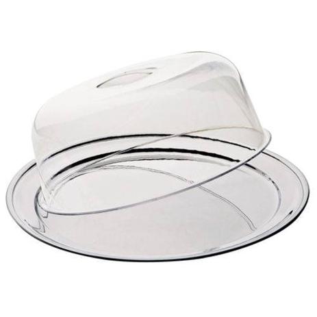 Porta Bolo Boleira De Inox Com Tampa Acrílica - Euro Menor preço em Porta Bolo Boleira De Inox Com Tampa Acrílica - Euro