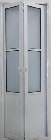 Porta Camarão de Alumínio Lambril 2,10 x 0,70 Com Vidro Mini Boreal Lux Esquerda Cor Branco - Linha premium Menor preço em Porta Camarão de Alumínio Lambril 2,10 x 0,70 Com Vidro Mini Boreal Lux Esquerda Cor Branco - Linha premium