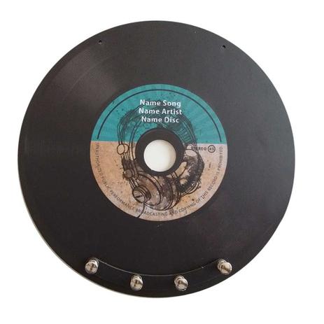 Porta Chave Disco Mdf com 04 Ganchos - D'Rossi Menor preço em Porta Chave Disco Mdf com 04 Ganchos - D'Rossi
