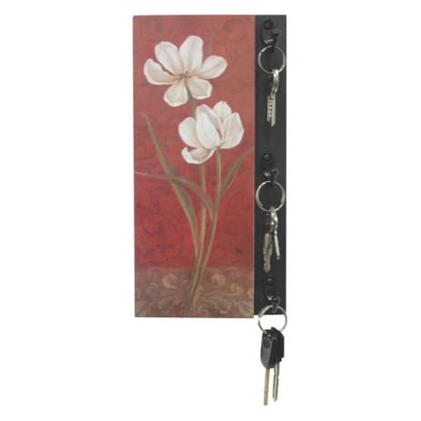 Porta Chave Floral   25x13cm Preto Kapos é boa?