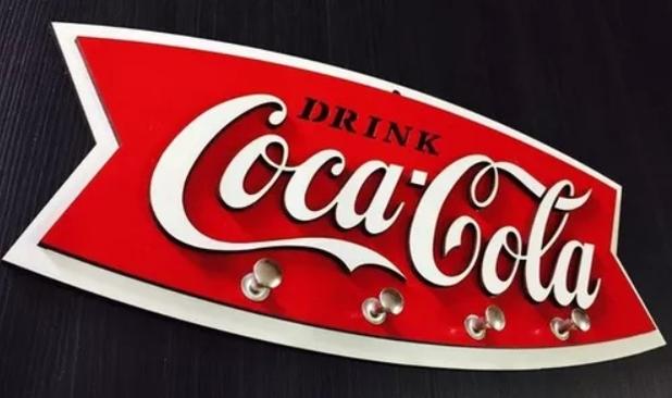 Porta Chaves Coca-cola Em Mdf Tamanho 29 X 13,2 Cm - Mundo do militar é boa?