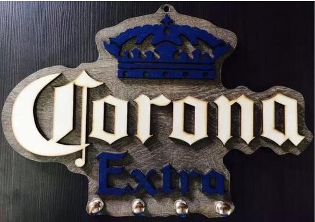 Porta Chaves Corona Extra 2 Em Mdf Tamanho 25 X 17,5 Cm - Mundo do militar Menor preço em Porta Chaves Corona Extra 2 Em Mdf Tamanho 25 X 17,5 Cm - Mundo do militar