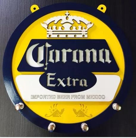Porta Chaves Corona Extra Em Mdf Tamanho 21,5 Cm Cerveja - Mundo do militar Menor preço em Porta Chaves Corona Extra Em Mdf Tamanho 21,5 Cm Cerveja - Mundo do militar