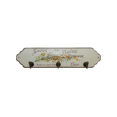 Porta Chaves de Parede com 3 Ganchos Flores Savon - Goods br é boa?