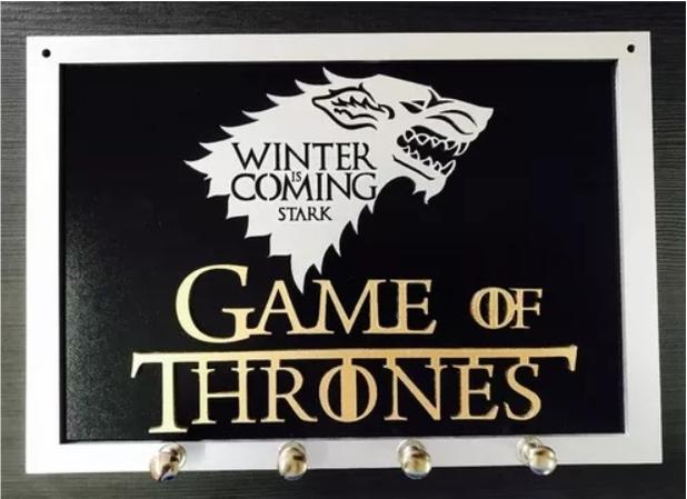 Porta Chaves Game Of Thrones 4 Em Mdf Tamanho 22 X 15,2 Cm - Mundo do militar é ruim? Porta Chaves Game Of Thrones 4 Em Mdf Tamanho 22 X 15,2 Cm - Mundo do militar é boa?