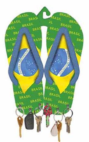 Porta Chaves MDF Decoupage Chinelo Brasil DM-046 - Litoarte Menor preço em Porta Chaves MDF Decoupage Chinelo Brasil DM-046 - Litoarte