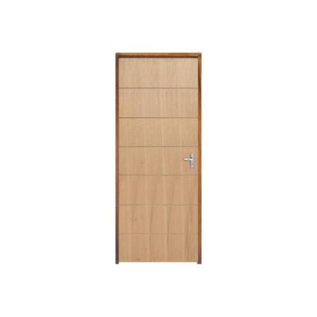 Porta com Miolo Semi Oco Montada Esquerda Curupixá Frisada 210x72cm Natural - Sidney esquadrias Menor preço em Porta com Miolo Semi Oco Montada Esquerda Curupixá Frisada 210x72cm Natural - Sidney esquadrias
