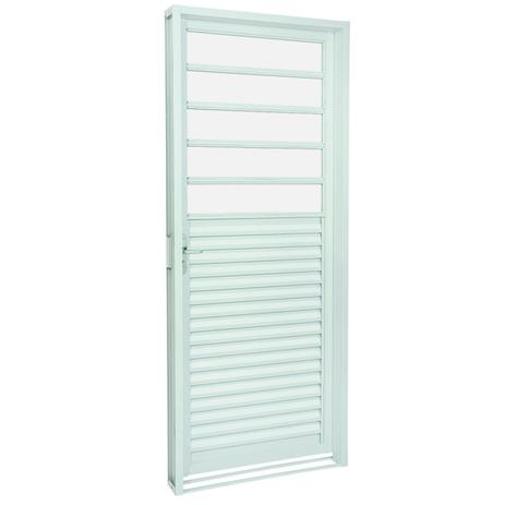 Porta com Veneziana Aço Sasazaki Prátika APD 1 Folha 217cmx87cmx6,5cm Branco Menor preço em Porta com Veneziana Aço Sasazaki Prátika APD 1 Folha 217cmx87cmx6,5cm Branco