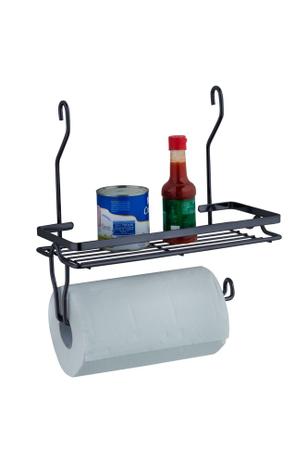Menor preço em Porta Condimento C/ Suporte Para Papel Toalha - Onix - SCH5024 - Aramados Schmidt
