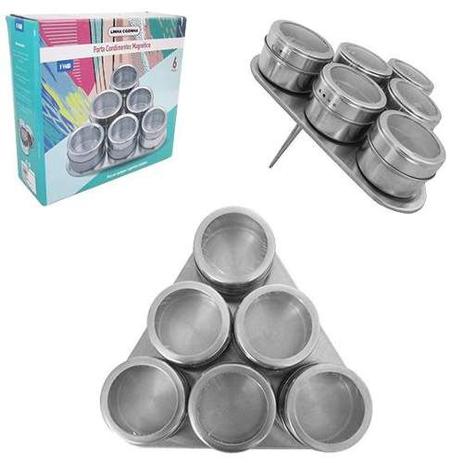 Porta Condimentos Temperos Magnéticos 6 Potes Inox - Fwb é boa?