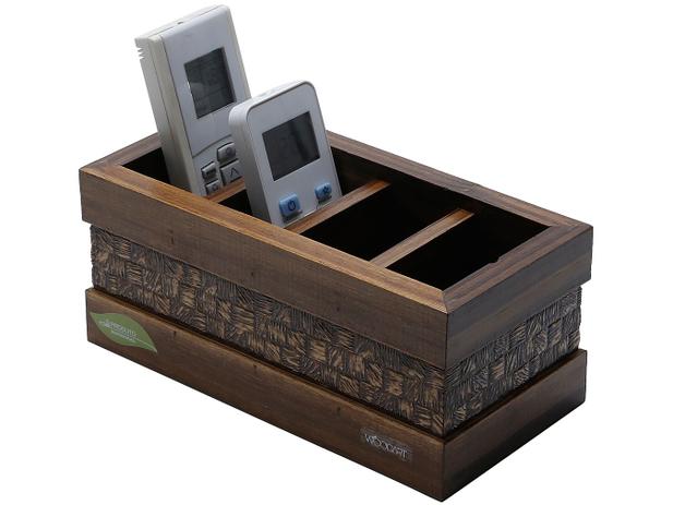 Porta Controle Remoto para Sala de Estar - de Madeira Woodart Coquinho 4 Lugares Menor preço em Porta Controle Remoto para Sala de Estar - de Madeira Woodart Coquinho 4 Lugares