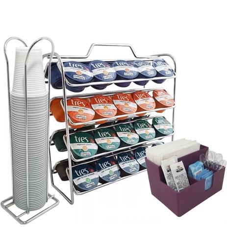 Porta Copos 200ml Porta Cápsulas Três Corações Porta Sachês Cromado com Purple - Brinox Menor preço em Porta Copos 200ml Porta Cápsulas Três Corações Porta Sachês Cromado com Purple - Brinox