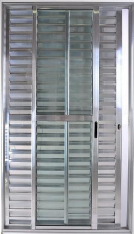 Porta de Alumínio de Correr Balcão 3 Folhas Móveis 2,10 x 1,50 Linha 25 Com Chave Cor Brilhante - Linha all soft é boa?