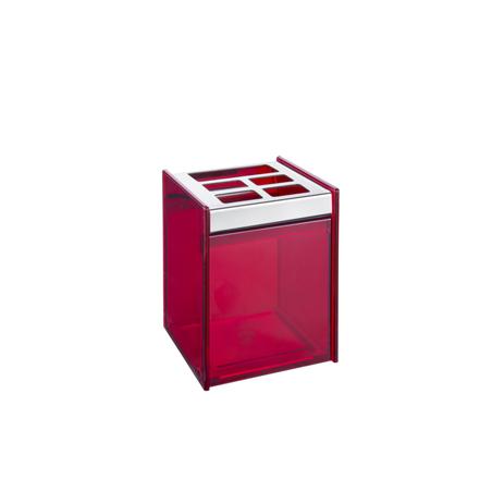 Porta Escova Creme Dental Quadrata Vermelho - Brinox Menor preço em Porta Escova Creme Dental Quadrata Vermelho - Brinox
