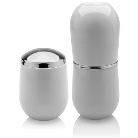 Porta Escova e Creme Dental + Porta Algodão - Branco - Ou Menor preço em Porta Escova e Creme Dental + Porta Algodão - Branco - Ou