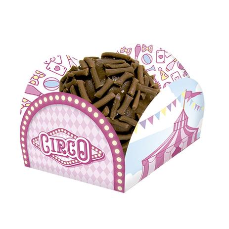 Porta Forminha para Doces Circo Rosa 40 unidades Festcolor - Festabox Menor preço em Porta Forminha para Doces Circo Rosa 40 unidades Festcolor - Festabox