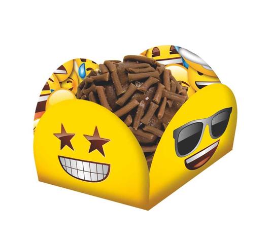 Porta Forminha para Doces Emoji 40 unidades Festcolor - Festabox Menor preço em Porta Forminha para Doces Emoji 40 unidades Festcolor - Festabox