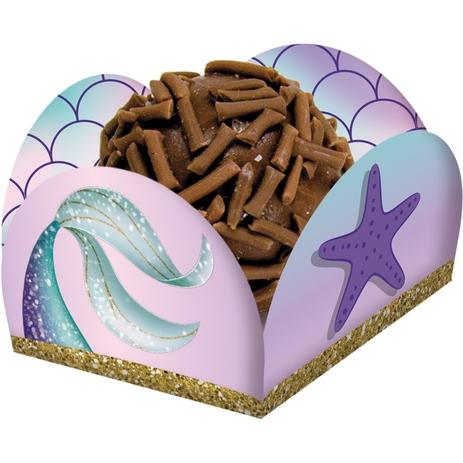 Porta Forminha para Doces Sereia 40 unidades Festcolor - Festabox Menor preço em Porta Forminha para Doces Sereia 40 unidades Festcolor - Festabox