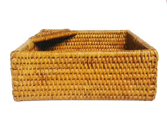 Porta guardanapo em rattan natural BAHAY - 19 x 19 x 7cm - Bahay brasil Menor preço em Porta guardanapo em rattan natural BAHAY - 19 x 19 x 7cm - Bahay brasil