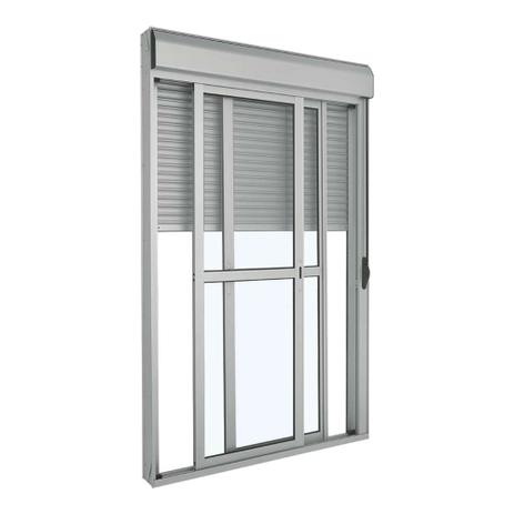 Porta Integrada Veneziana Alumínio 237 x 150 x 14cm 3 Folhas Alumifort Sasazaki Menor preço em Porta Integrada Veneziana Alumínio 237 x 150 x 14cm 3 Folhas Alumifort Sasazaki
