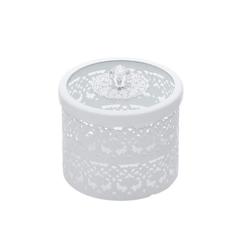 Porta Joia De Ferro Esmaltado 12X13Cm Branco Bon Gourmet Menor preço em Porta Joia De Ferro Esmaltado 12X13Cm Branco Bon Gourmet
