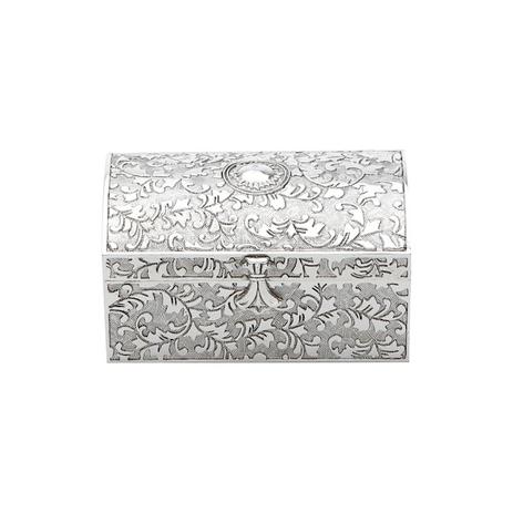 Porta Jóias de Zamac Prata Antiga 10cm - Prestige Menor preço em Porta Jóias de Zamac Prata Antiga 10cm - Prestige