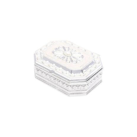 Porta Joias de Zamac Retangular Prata 12,5cmx10cmx5,5cm Rojemac Prata Menor preço em Porta Joias de Zamac Retangular Prata 12,5cmx10cmx5,5cm Rojemac Prata