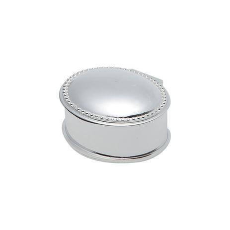Porta Jóias Oval Prateado 6 X 6 X 3.5 Cm De Zamac Prestige Menor preço em Porta Jóias Oval Prateado 6 X 6 X 3.5 Cm De Zamac Prestige