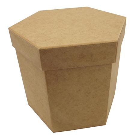 Porta Panetone em MDF Sextavado com Tampa de Sapato Lisa 12x12x12cm Natal - Palácio da Arte Menor preço em Porta Panetone em MDF Sextavado com Tampa de Sapato Lisa 12x12x12cm Natal - Palácio da Arte