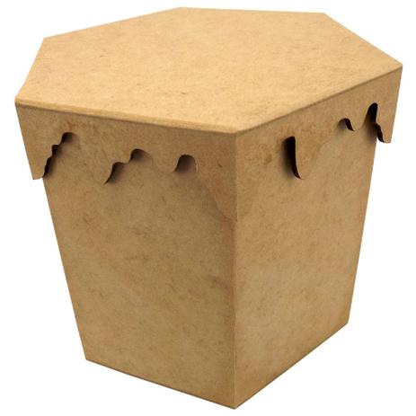 Porta Panetone em MDF Sextavado com Tampa de Sapato Neve 20x20x20cm Natal - Palácio da Arte Menor preço em Porta Panetone em MDF Sextavado com Tampa de Sapato Neve 20x20x20cm Natal - Palácio da Arte