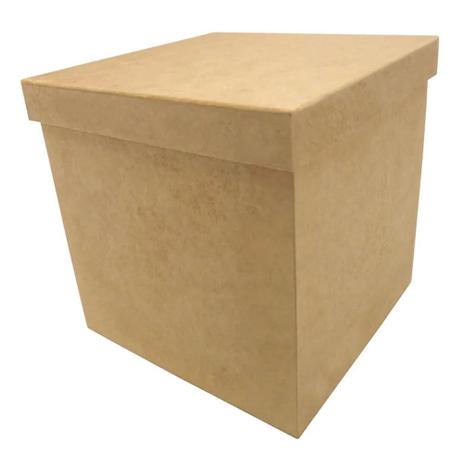 Porta Panetone Quadrado em MDF com Tampa de Sapato Lisa 20x20x20cm Palácio da Arte Menor preço em Porta Panetone Quadrado em MDF com Tampa de Sapato Lisa 20x20x20cm Palácio da Arte