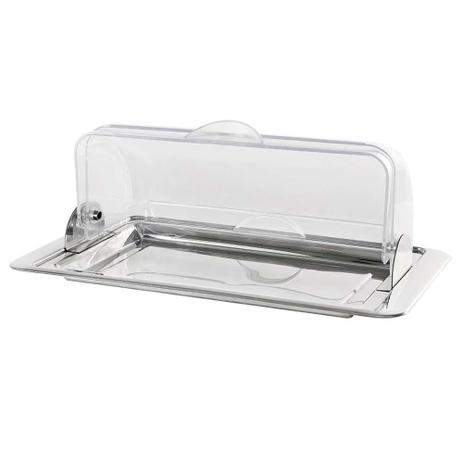 Porta Pão Aço Inox com Tampa Basculante em PS 20,5x33,5cm Linha Lyon 2399/100 Brinox Menor preço em Porta Pão Aço Inox com Tampa Basculante em PS 20,5x33,5cm Linha Lyon 2399/100 Brinox