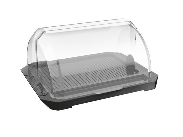 Porta Pão Acrílico com Tampa Transparente Premium Preto UZ - UZ UTILIDADES Menor preço em Porta Pão Acrílico com Tampa Transparente Premium Preto UZ - UZ UTILIDADES