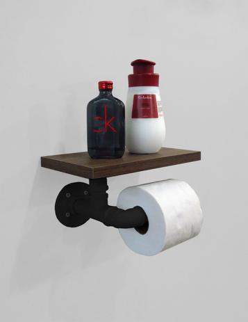 Porta Papel Higiênico Acessório para Banheiro Papeleira Suporte de Parede - Preto Laca - Formalivre Menor preço em Porta Papel Higiênico Acessório para Banheiro Papeleira Suporte de Parede - Preto Laca - Formalivre