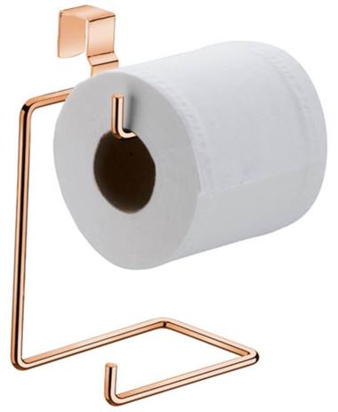 Porta papel higiênico duplo para caixa acoplada rosé gold - future Menor preço em Porta papel higiênico duplo para caixa acoplada rosé gold - future