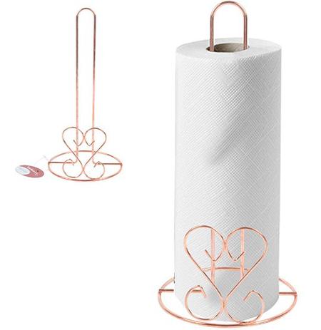 Porta Papel Toalha De Mesa Aramado Cobre Rose - Wellmix Menor preço em Porta Papel Toalha De Mesa Aramado Cobre Rose - Wellmix