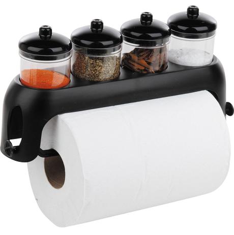Porta Papel Toalha E Condimentos Preto - Capricho é boa?